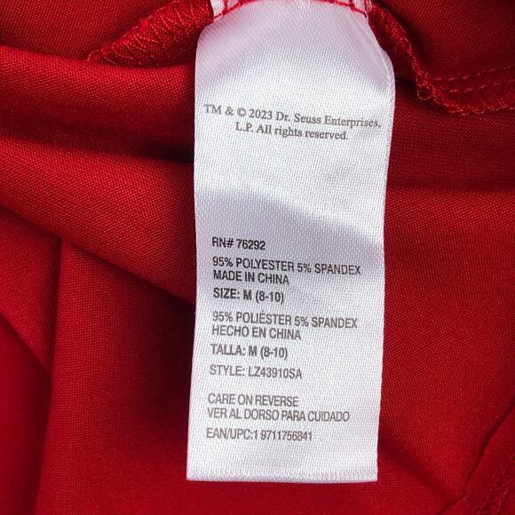 Dr Seuss The Grinch Mens Shirt Medium Red Graphic Print Long Sleeve Polyester - Picture 7 of 11